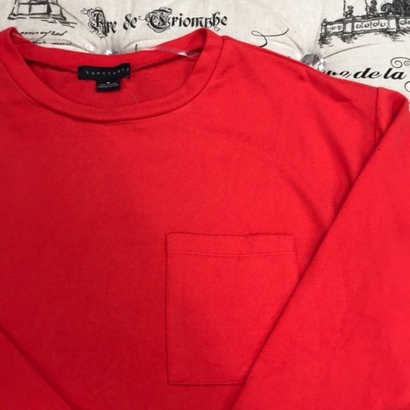 Sanctuary Crew Neck Pocket Pullover Sweatshirt - Picture 4 of 5